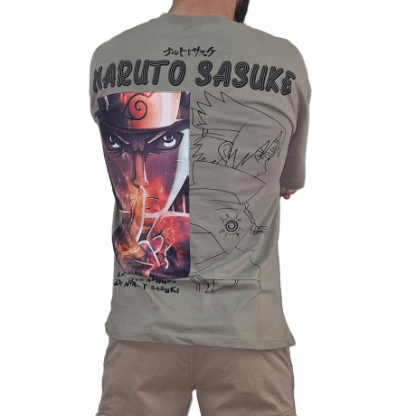 T-shirt με Στάμπα "Naruto Sasuke" 1014