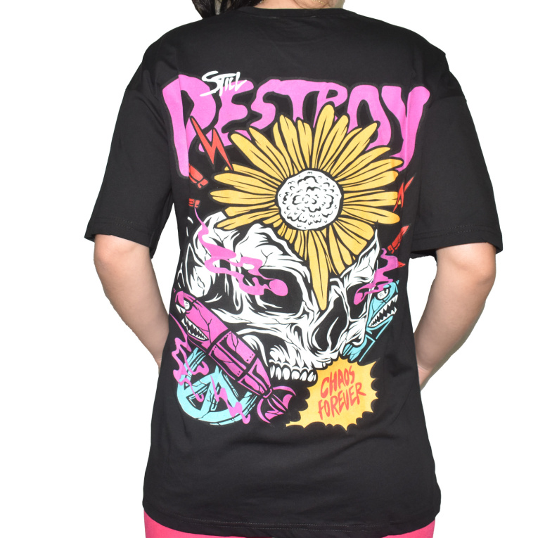 Γυναικεία Μπλούζα T-shirt με Στάμπα "Destroy"