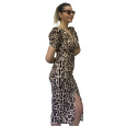 Φόρεμα Animal Print Κοντομάνικο σε Διάφορα Σχέδια