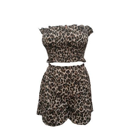 Σετ Σορτς Τοπ και Ζακέτα Animal Print